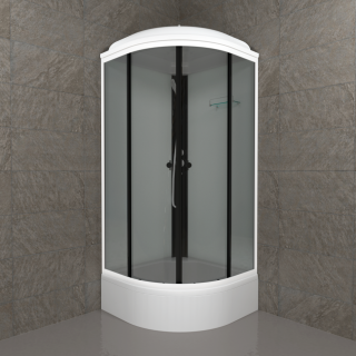 Душевая кабина Triton Грэй Щ0000067301 90x90 см профиль белый стекло тонированное